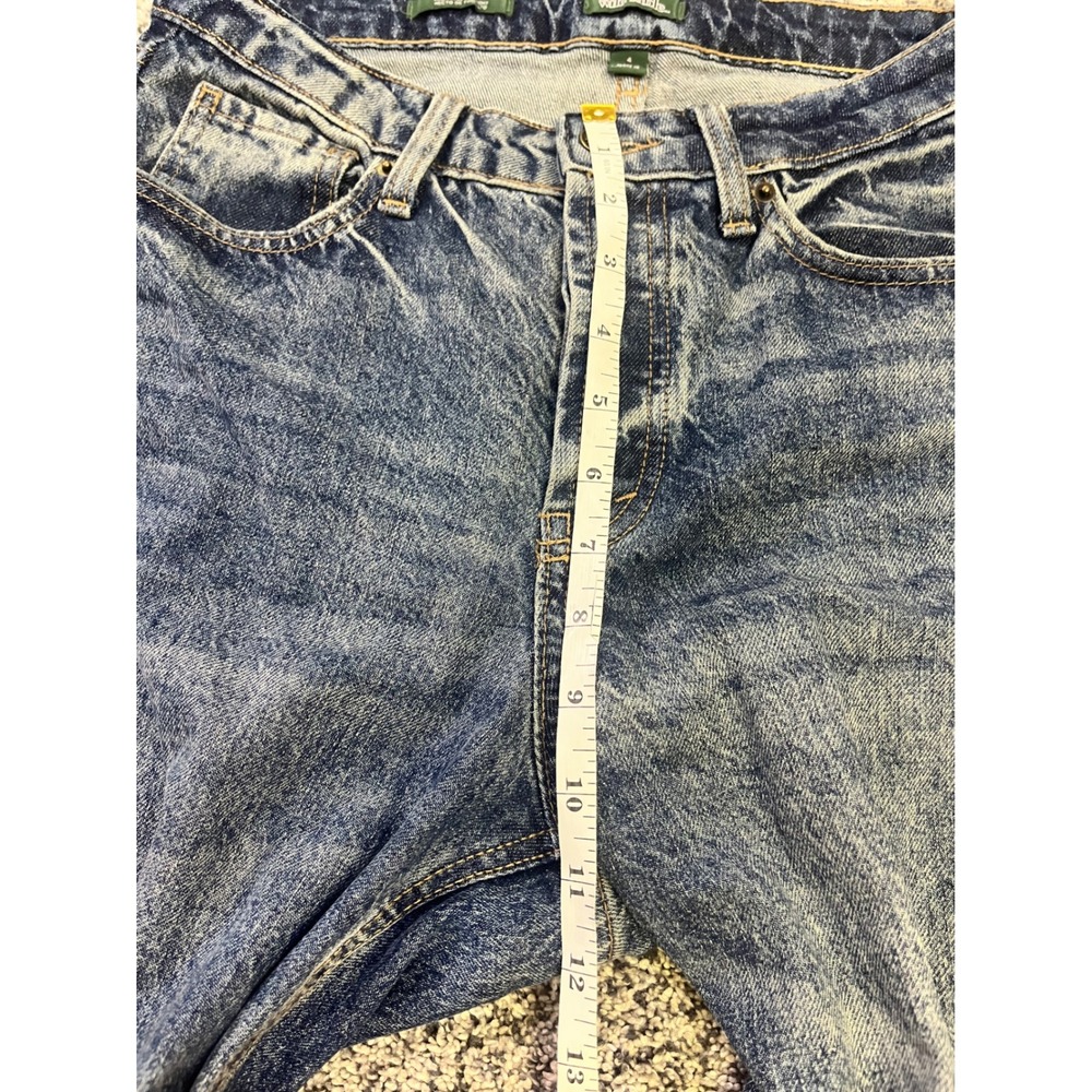 Wild Fable‎ Easy Rigid High Rise Straight Leg Jeans Blue Acid Wash Womens Size 4 - Picture 8 of 12